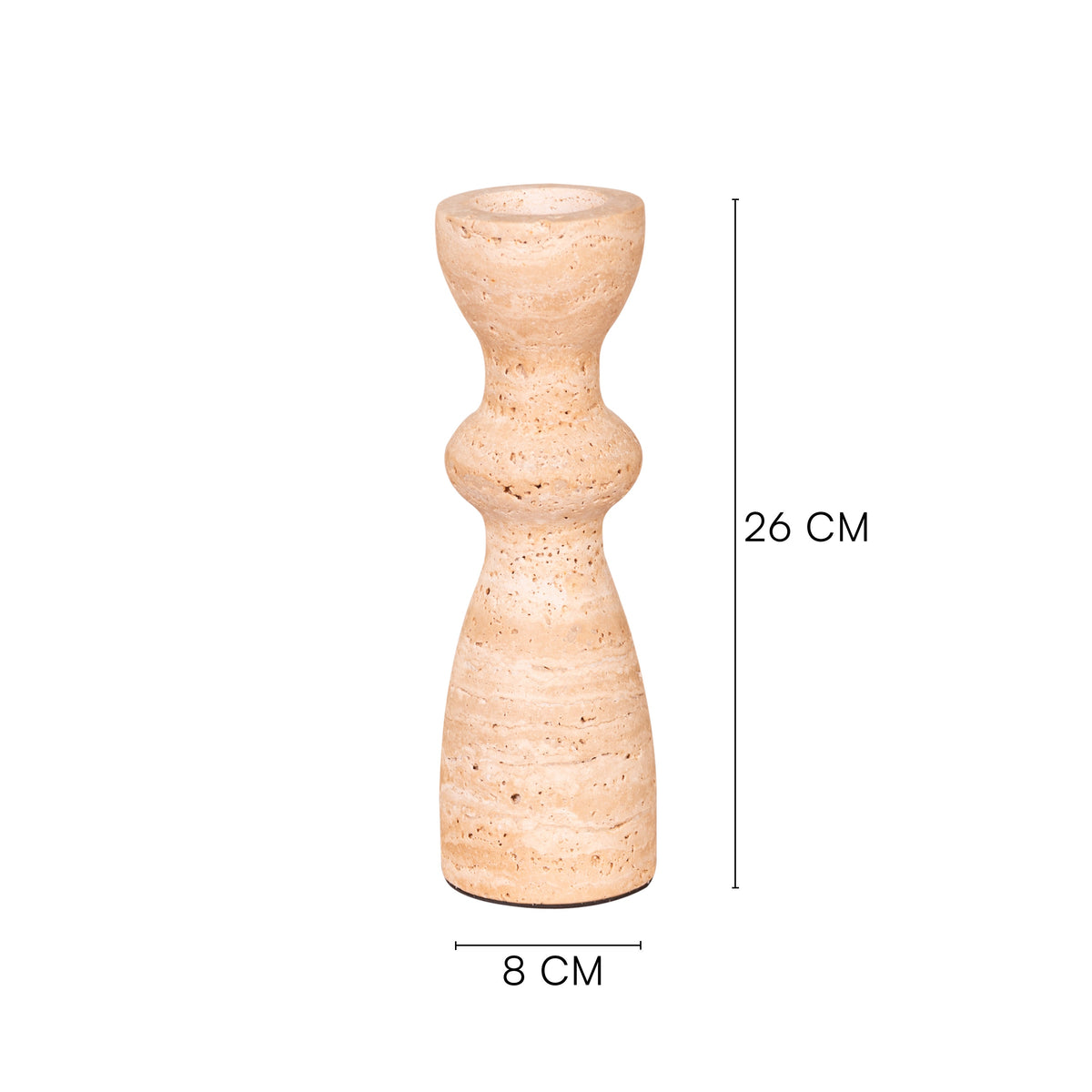 Otherly Love (Large, Beige) Marble Candle Holder