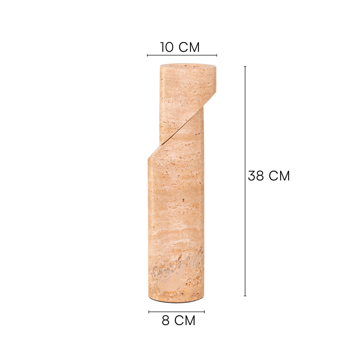 Sinkin Soon (Large, Beige) Marble Candle Holder