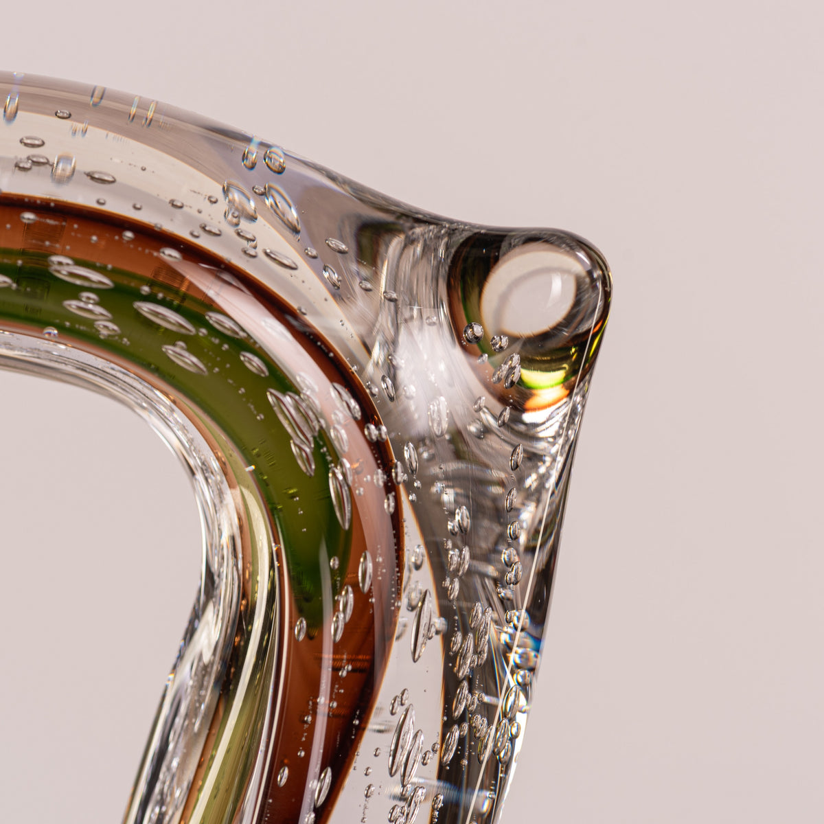 Astral Witness (Green, Brown) Handmade Glass Home Decor