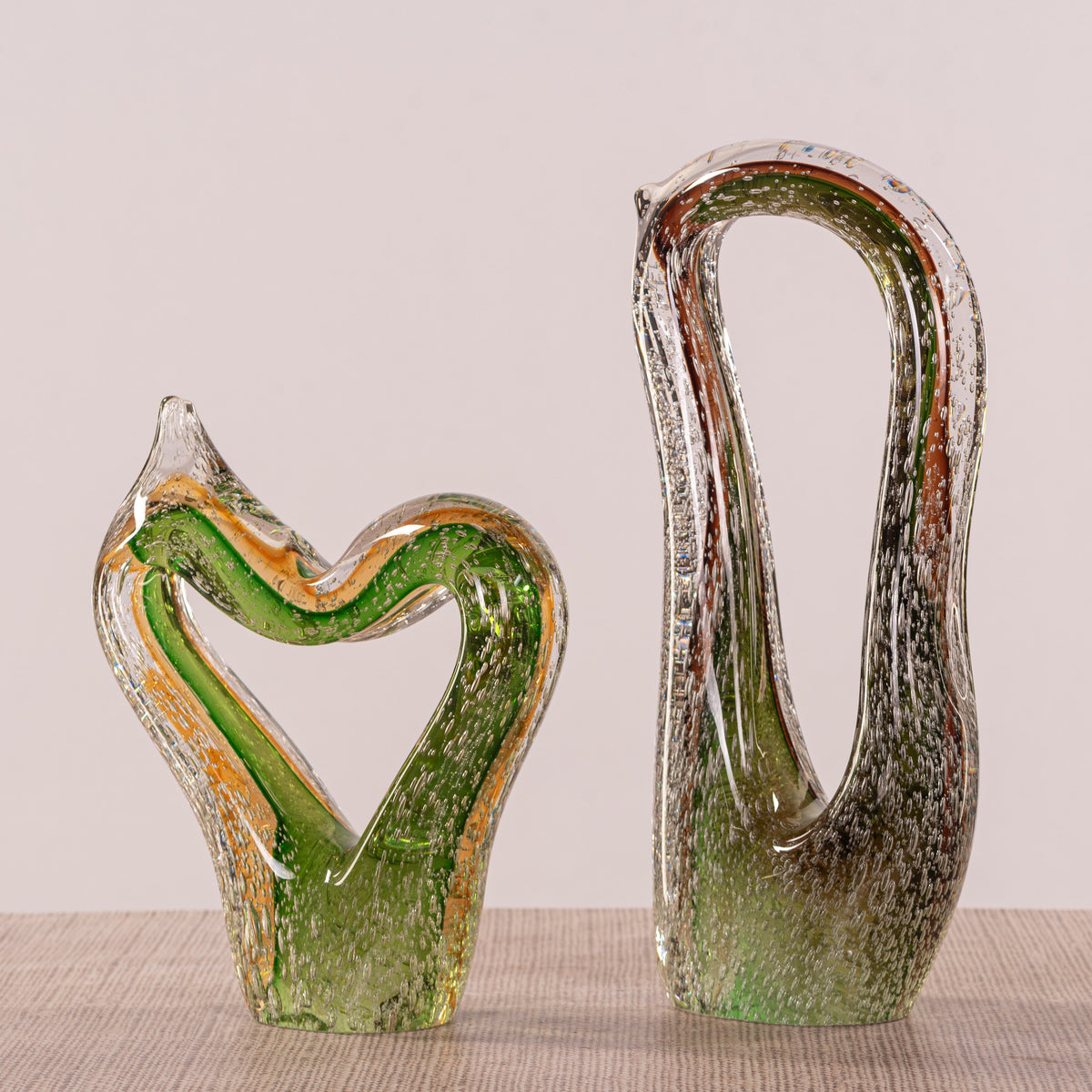 Astral Witness (Green, Brown) Handmade Glass Home Decor