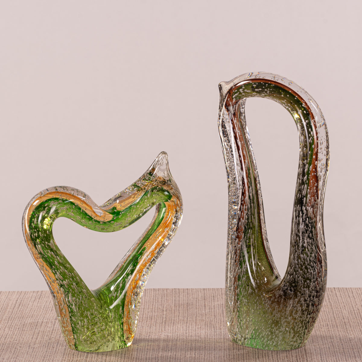 Astral Witness (Green, Brown) Handmade Glass Home Decor