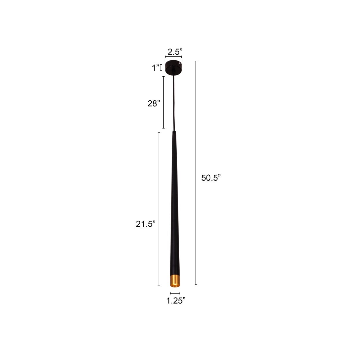 أورا- 03W أسود (3000K) مصباح معلق بتصميم مصمم سلسلة LED (DL01-10031)
