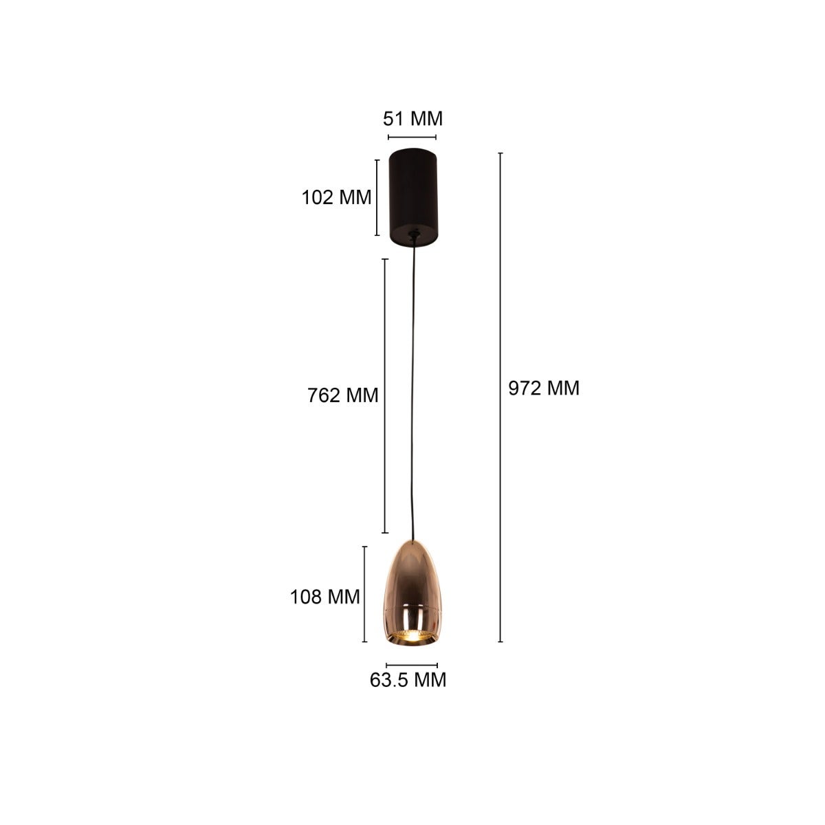 أريانا - مصباح قلادة LED ذهبي 3 وات (أبيض دافئ) من سلسلة Designer (DL01-10169)