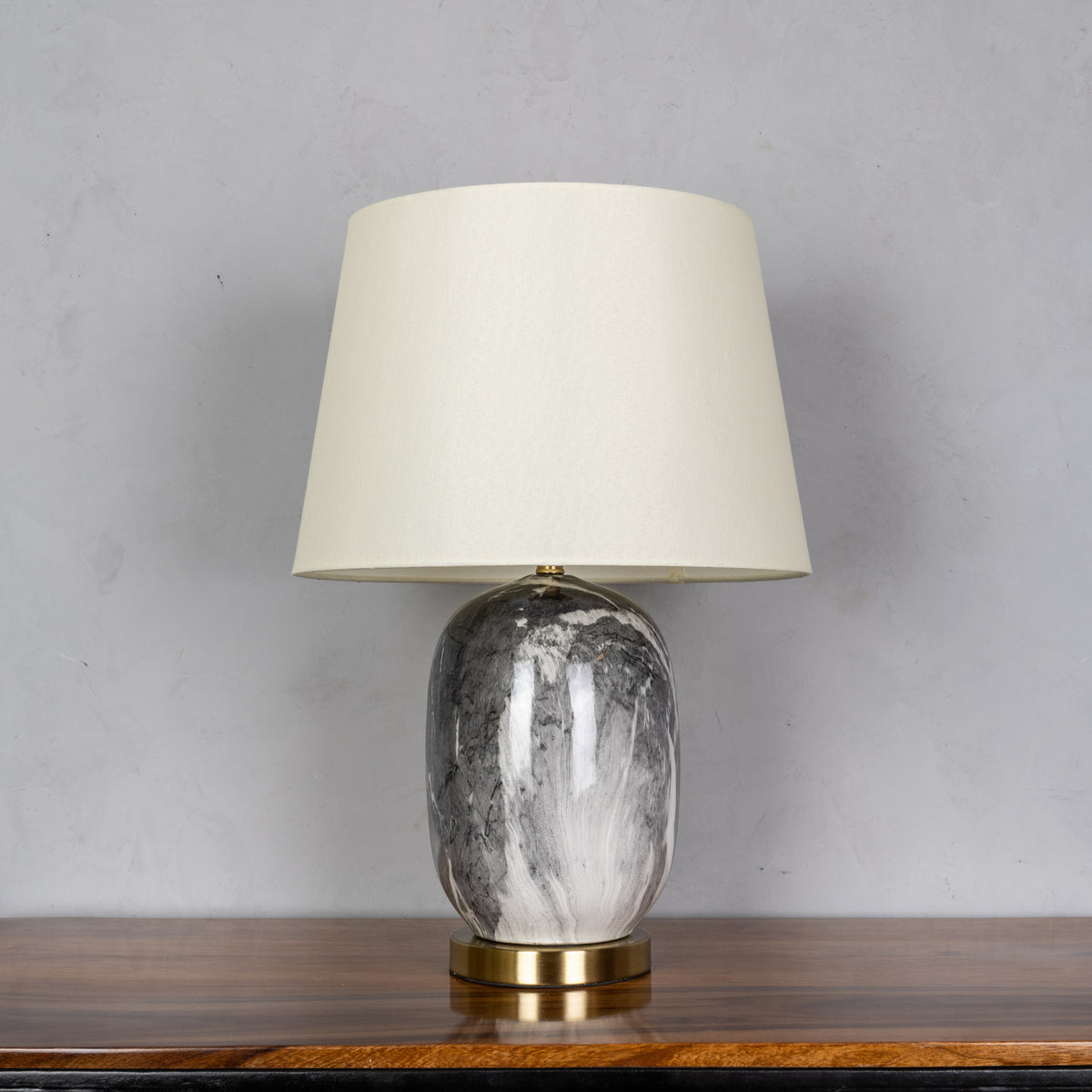 RSVP Please (Smokey Grey) Marble Table Lamp