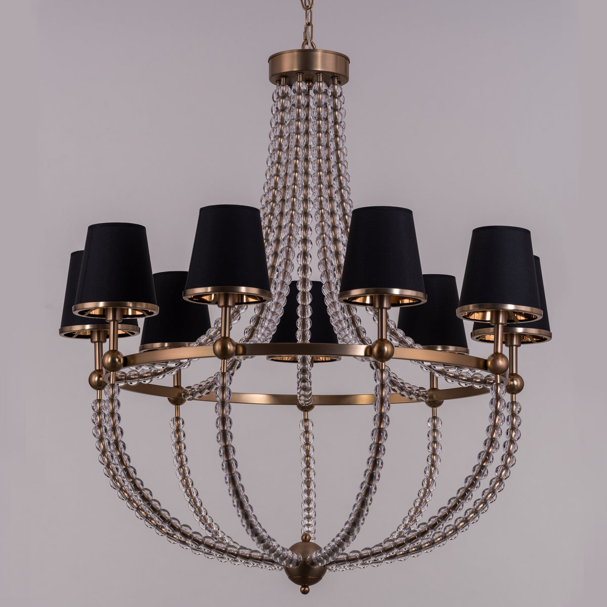 King's Gambit (Large, Gold) Crystal Chandelier