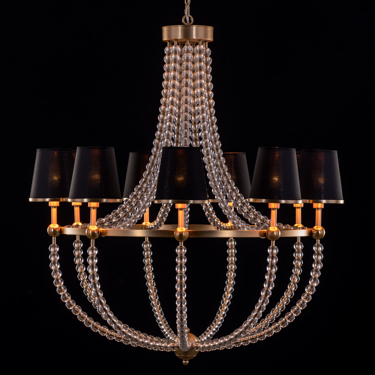 King's Gambit (Large, Gold) Crystal Chandelier