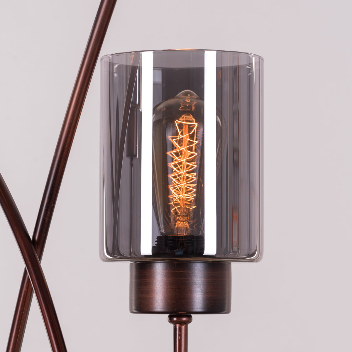 Twisted Cluster (Coffee, Smokey Grey) Glass Floor Lamp