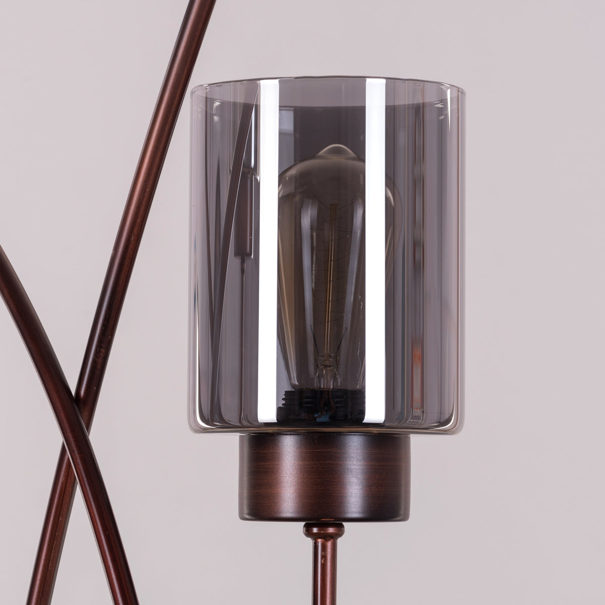 Twisted Cluster (Coffee, Smokey Grey) Glass Floor Lamp