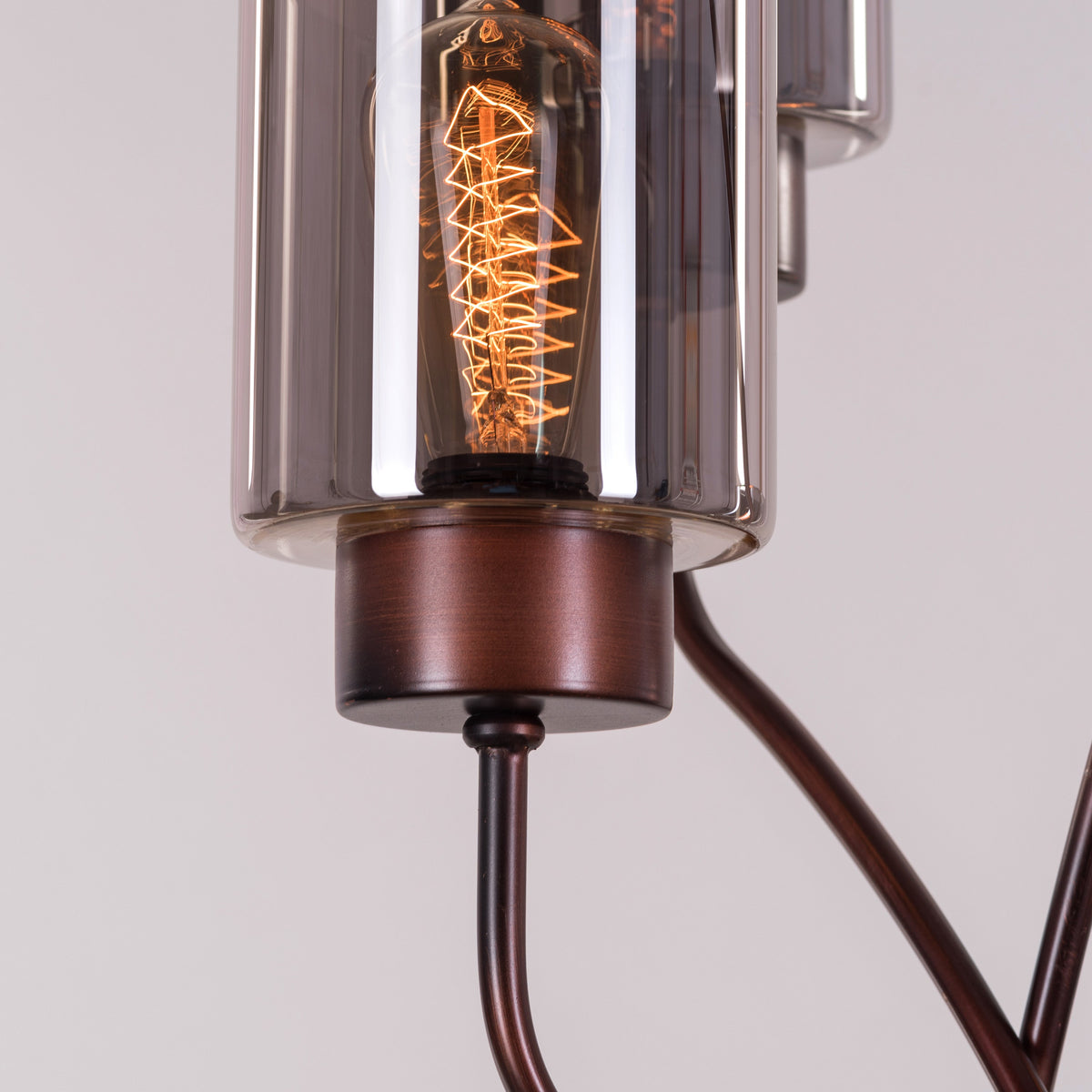 Twisted Cluster (Coffee, Smokey Grey) Glass Floor Lamp