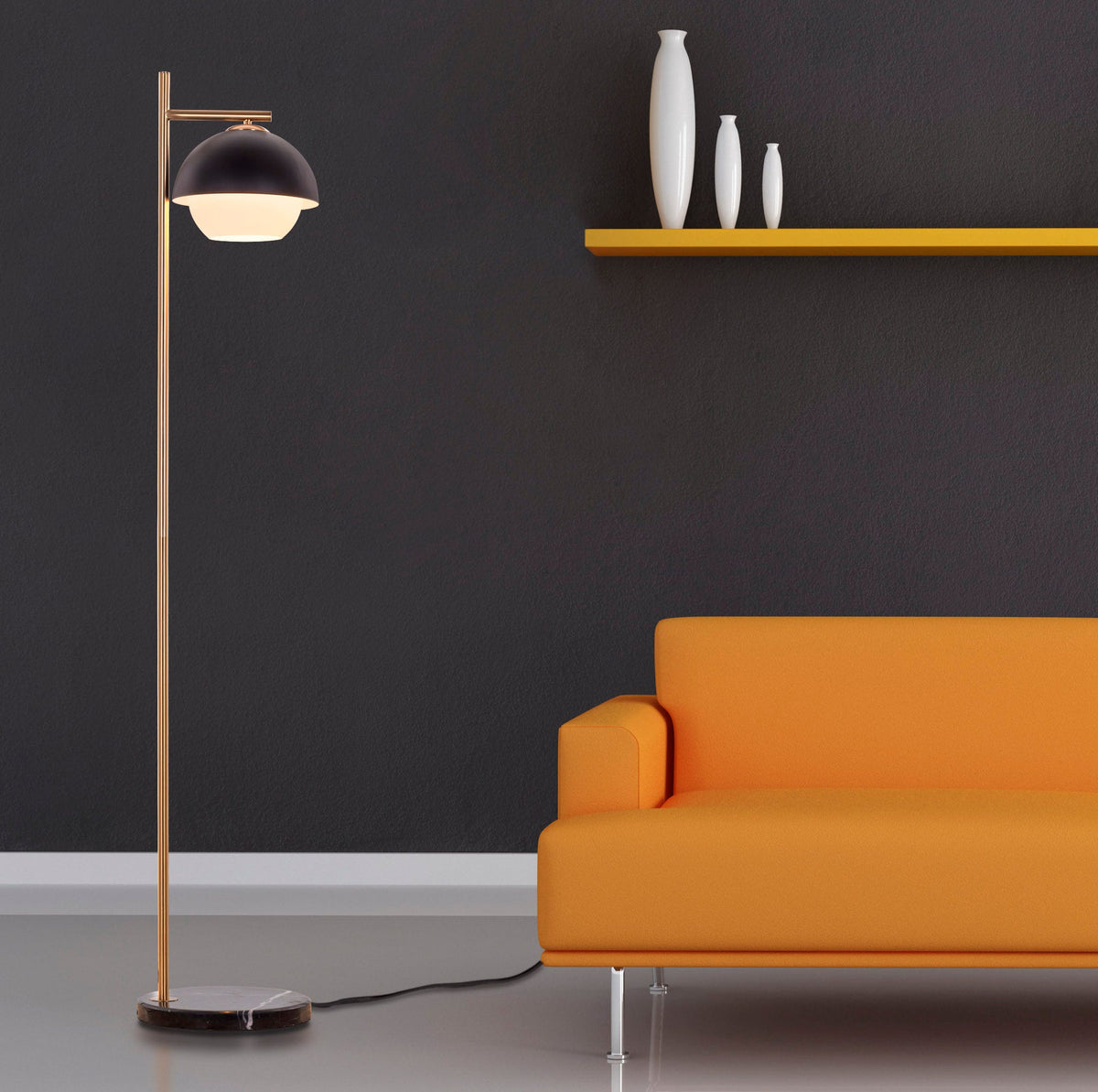 Slightly Addicted (Gold) Marble Floor Lamp