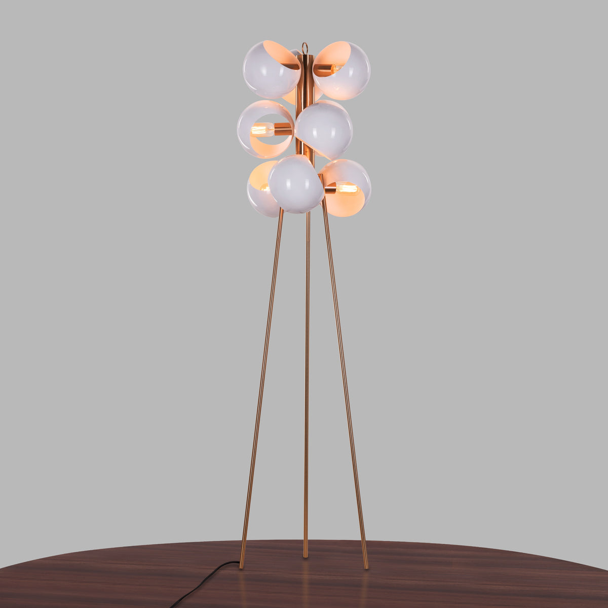 Greek To Me (Gold, White) Floor Lamp