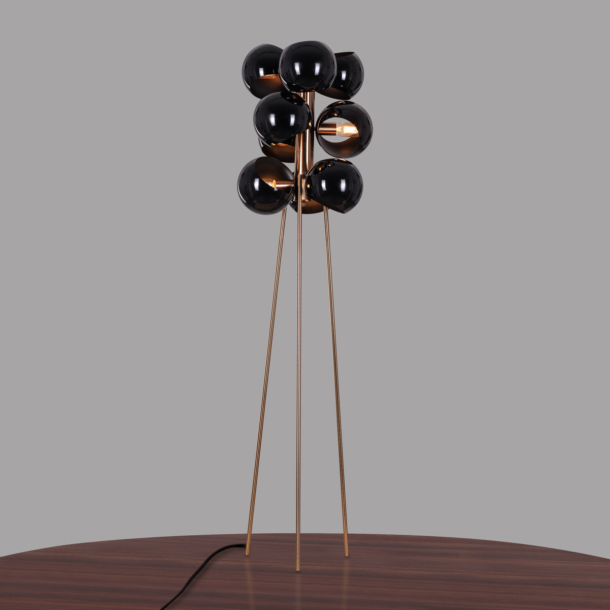 Greek To Me (Gold, Black) Floor Lamp