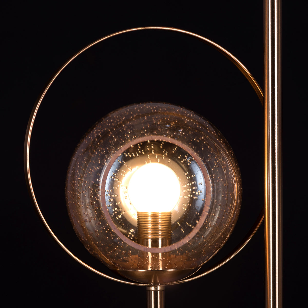 August Nights (Gold, Smokey Grey, Amber) Glass Floor Lamp