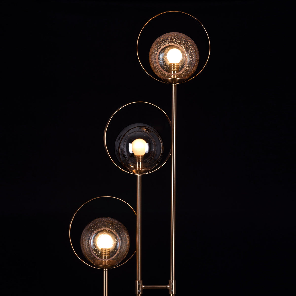 August Nights (Gold, Smokey Grey, Amber) Glass Floor Lamp