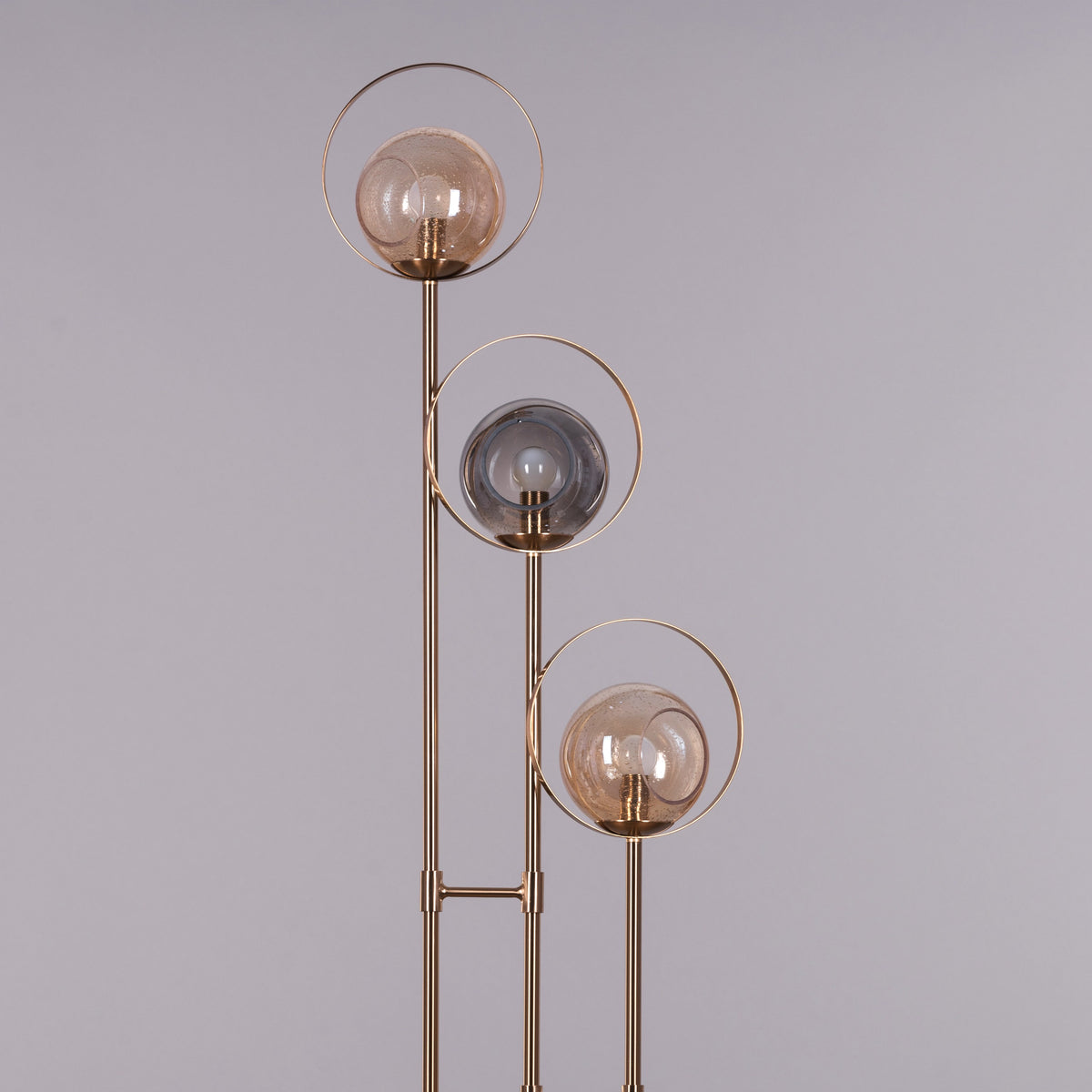August Nights (Gold, Smokey Grey, Amber) Glass Floor Lamp