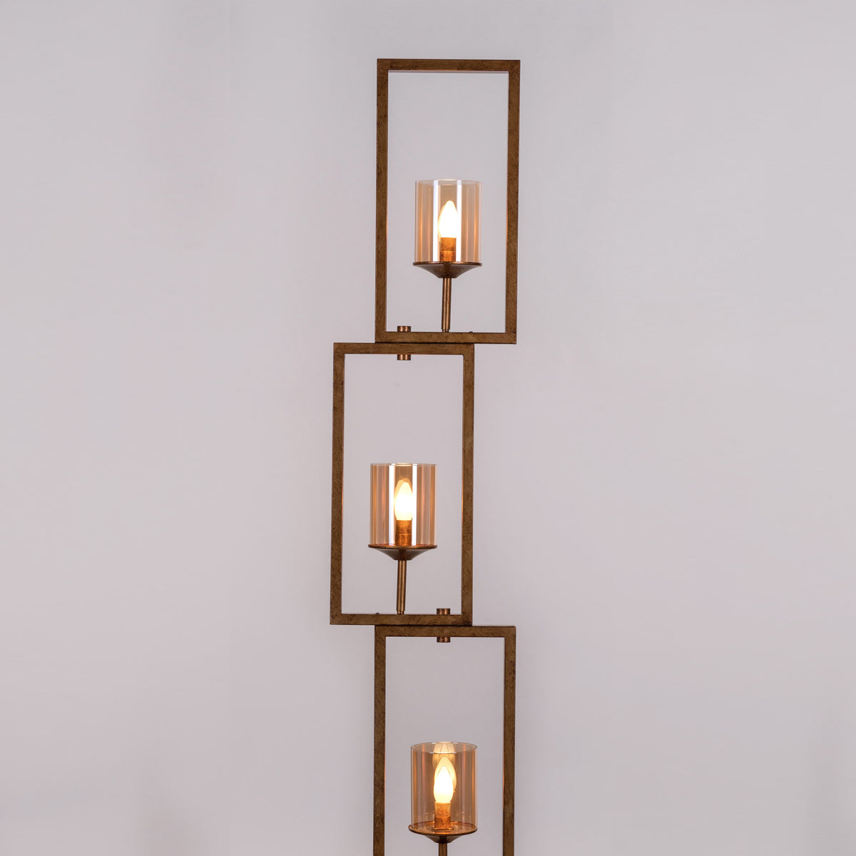 Curtain Call (Antique Gold) Glass Floor Lamp