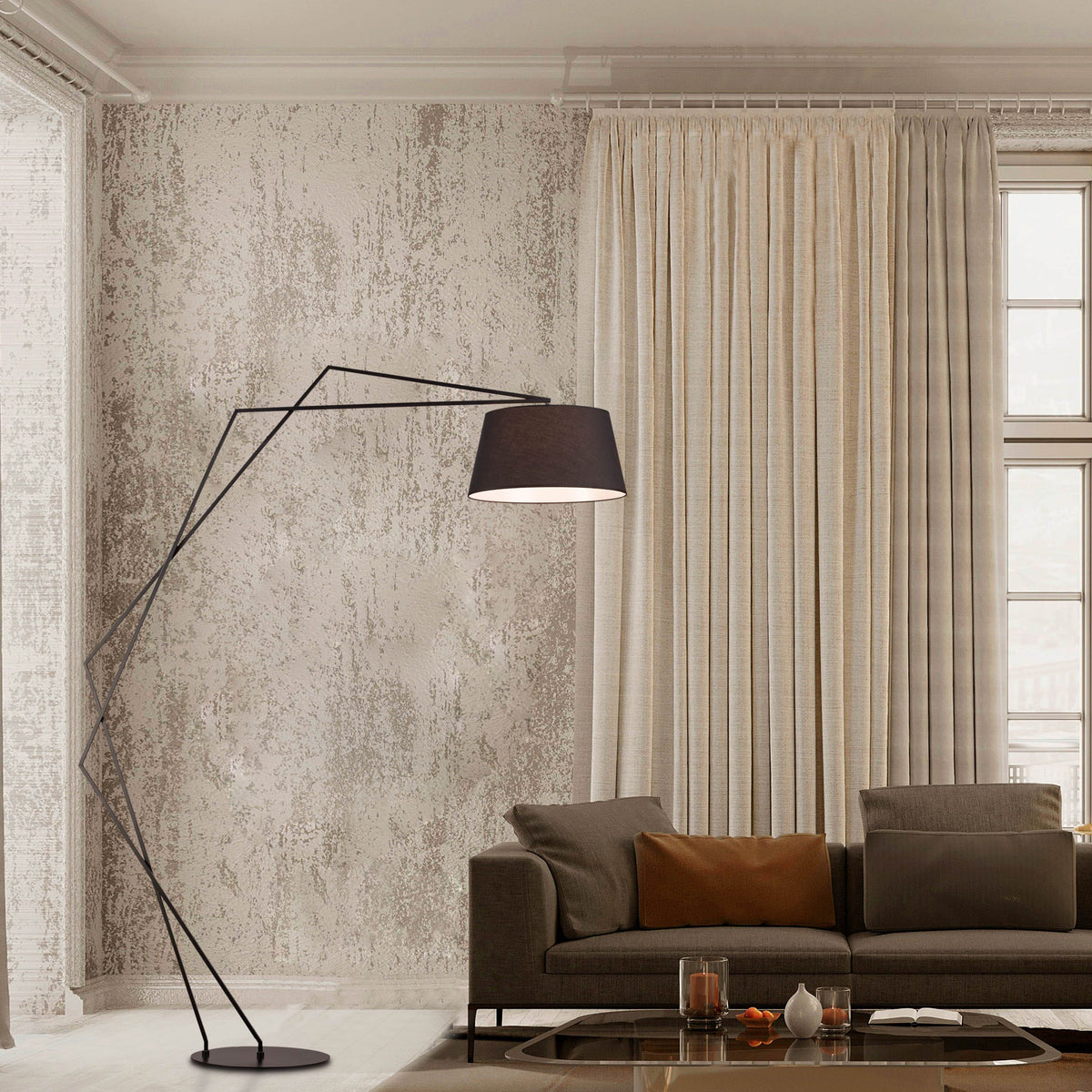 Uncovered (Black) Floor Lamp