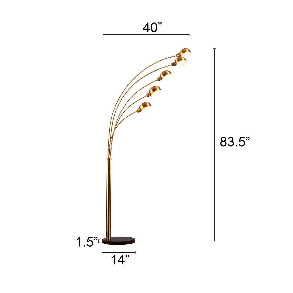 Take Me Anywhere (Gold) Marble Floor Lamp