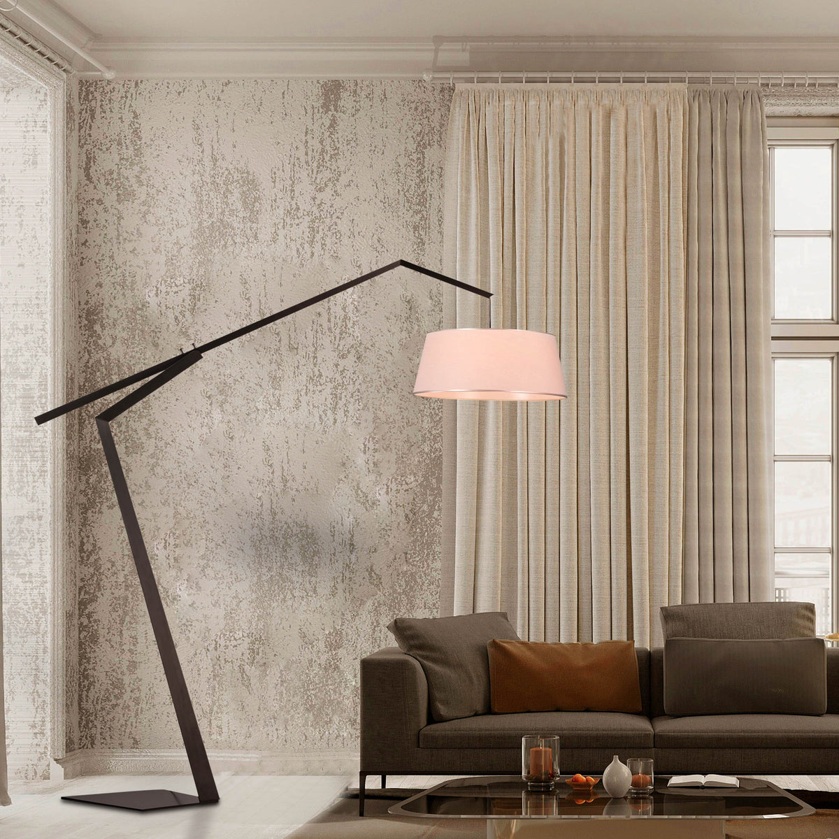 Style Goals (Black) Fabric Floor Lamp