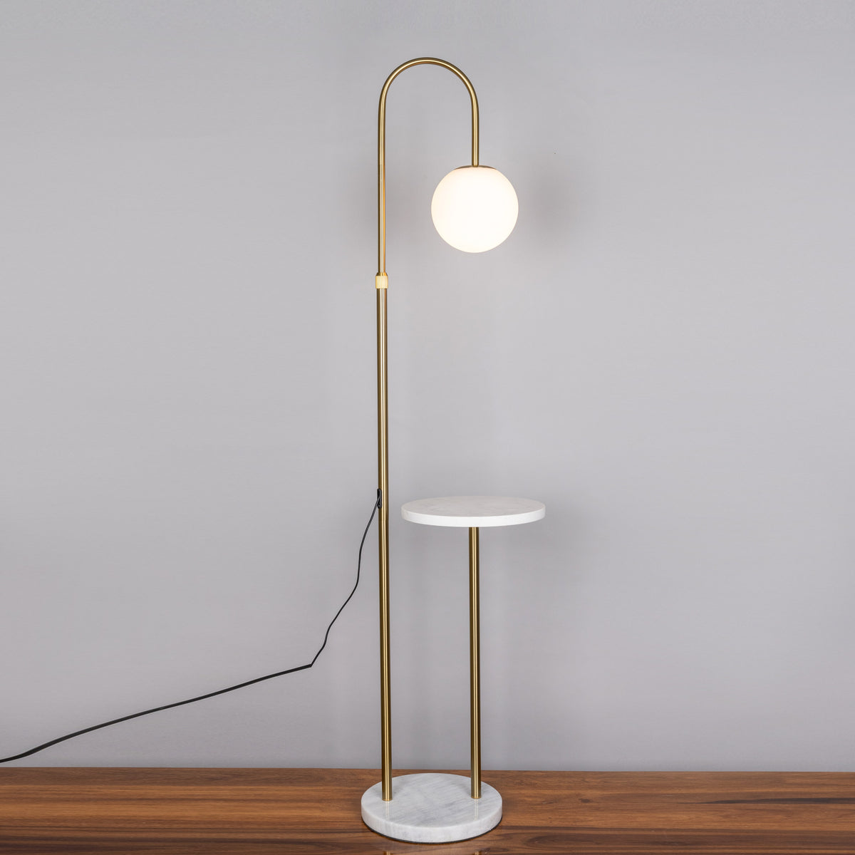 Take A Trip (Gold) Marble Floor Lamp
