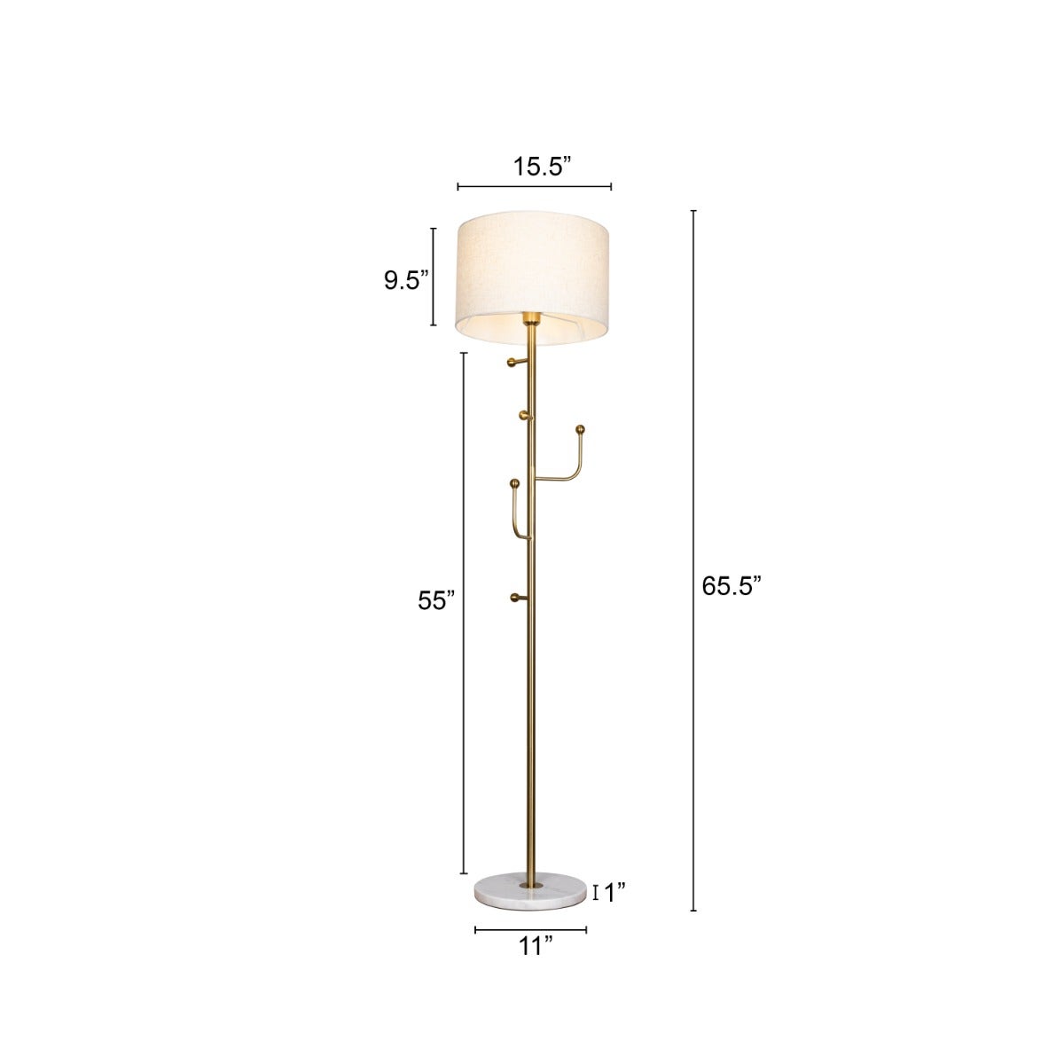 Discovered (Gold) Marble Floor Lamp