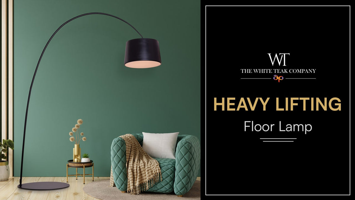 مصباح أرضي Heavy Lifting (أسود)