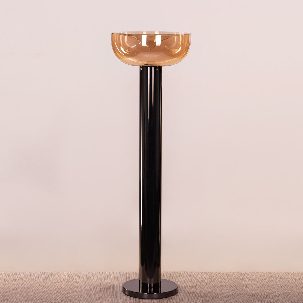 Velvet Morning (Black, Amber) Floor Lamp