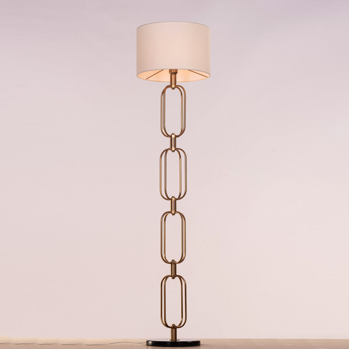 Auremont (Gold/Off-White) Marble Floor Lamp