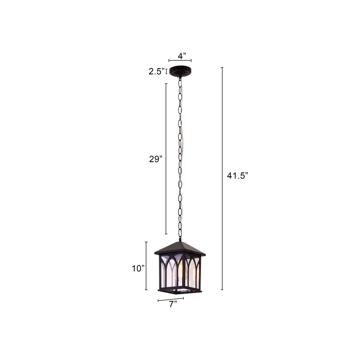 Dance More (Black) Outdoor Pendant Light
