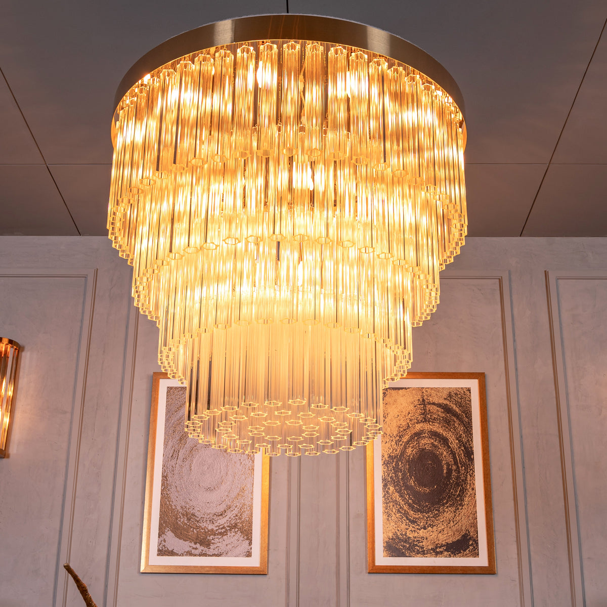 Red Carpet (Large, Round, Gold) Crystal Chandelier