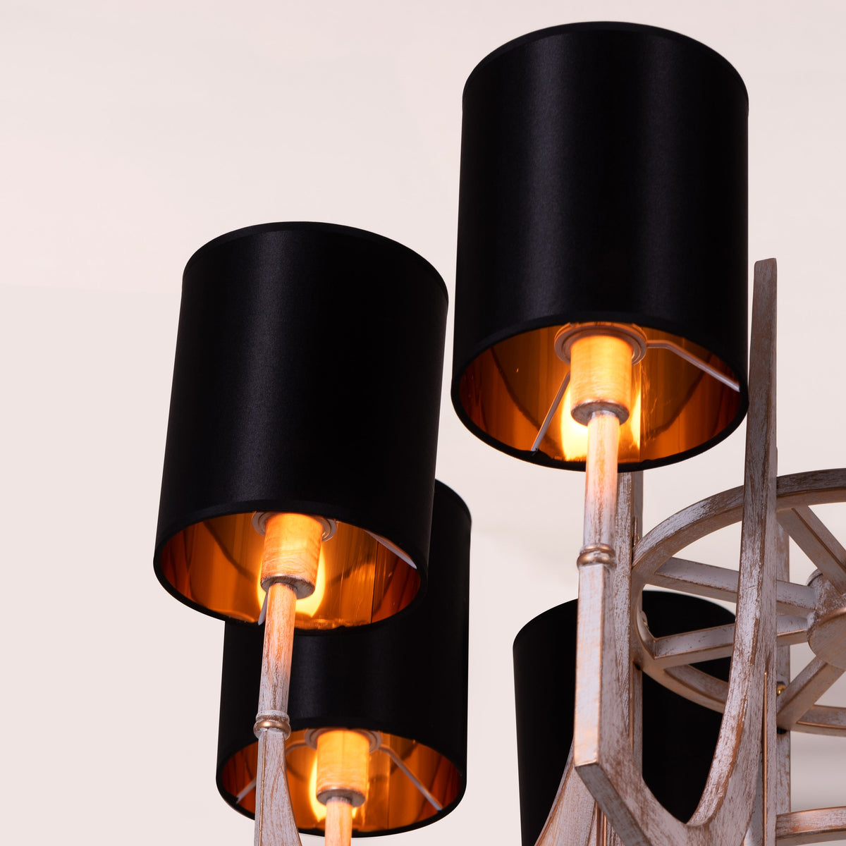 Calm In Chaos (Large, Vintage Gold, Black) Chandelier