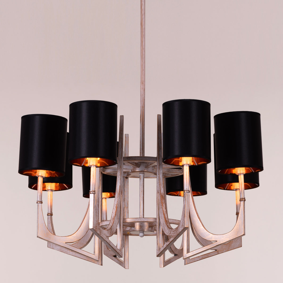 Calm In Chaos (Large, Vintage Gold, Black) Chandelier