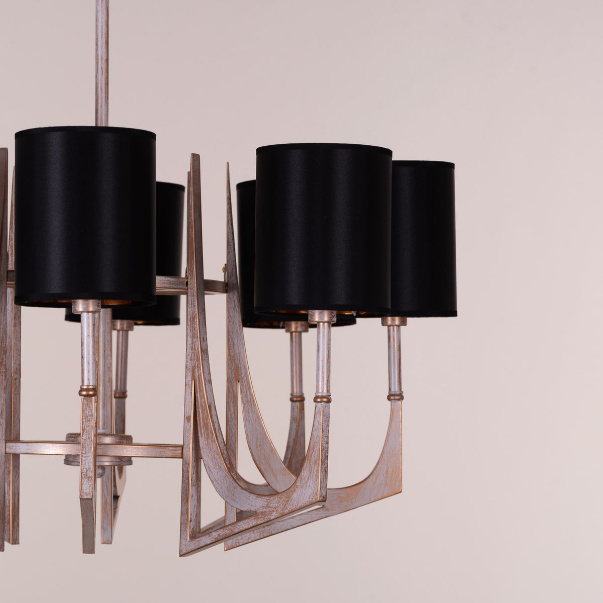 Calm In Chaos (Large, Vintage Gold, Black) Chandelier