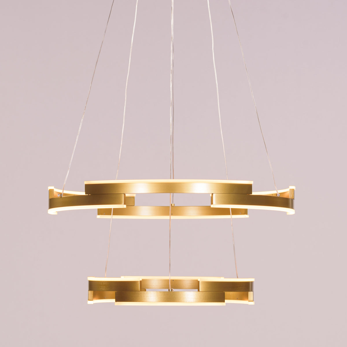 Bring A Friend (Medium, Gold, Dimmable LED with Remote Control) Chandelier