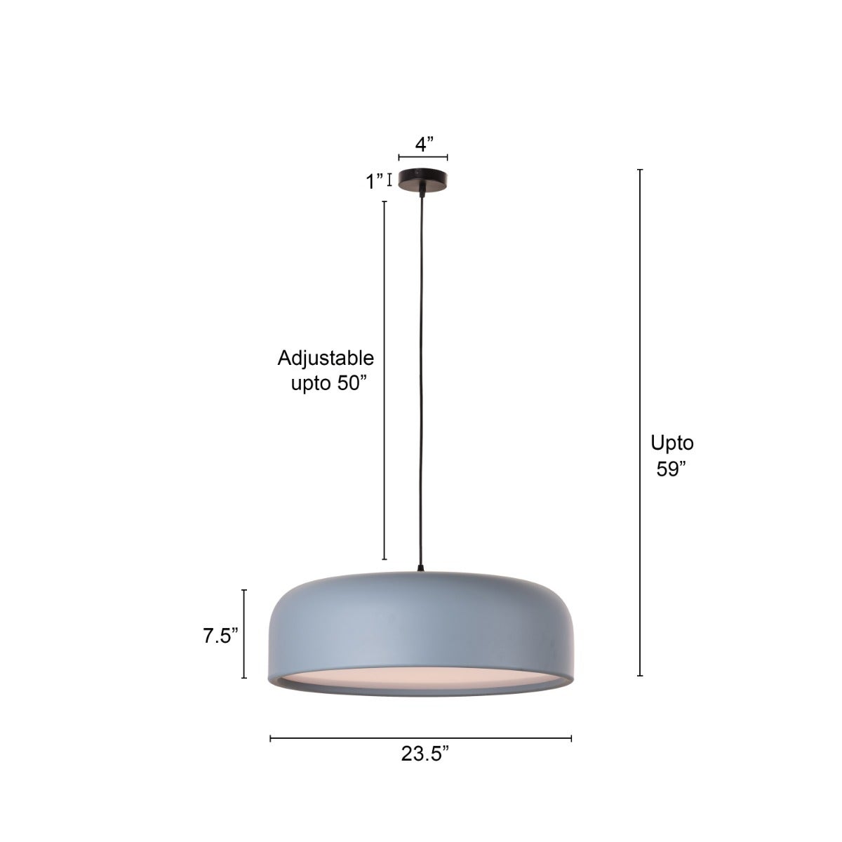 Artistic (24", Grey) Pendant Light