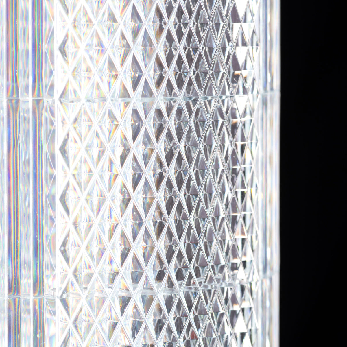 Yellow Diamond (Medium, Dimmable LED with Remote Control) Acrylic Textured Pendant Light