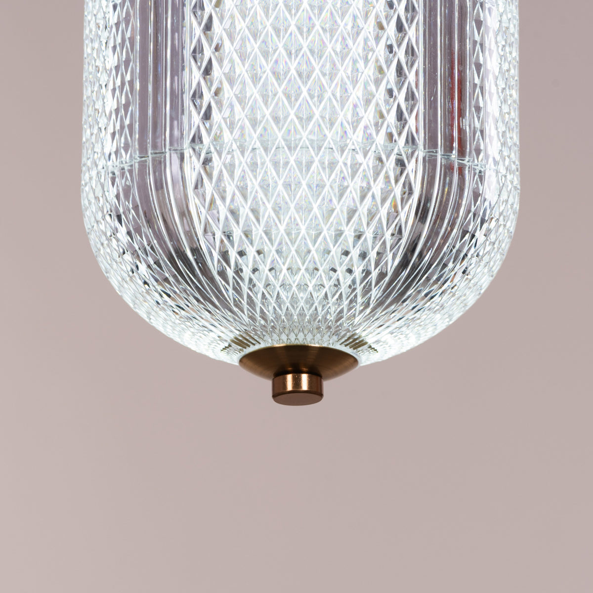Yellow Diamond (Medium, Dimmable LED with Remote Control) Acrylic Textured Pendant Light