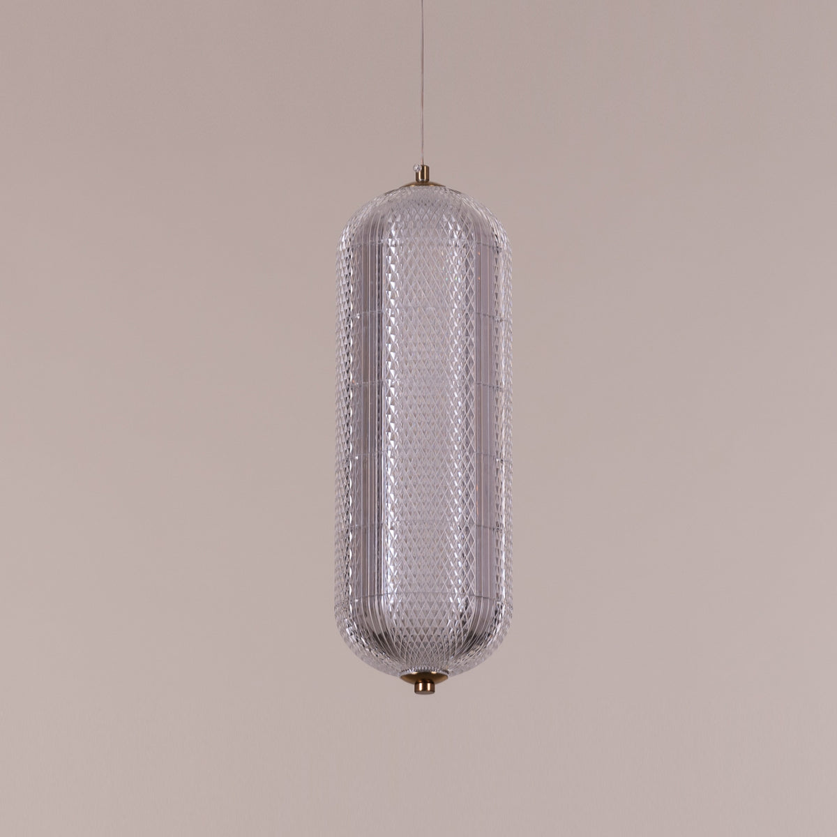 Yellow Diamond (Small, Dimmable LED with Remote Control) Acrylic Textured Pendant Light