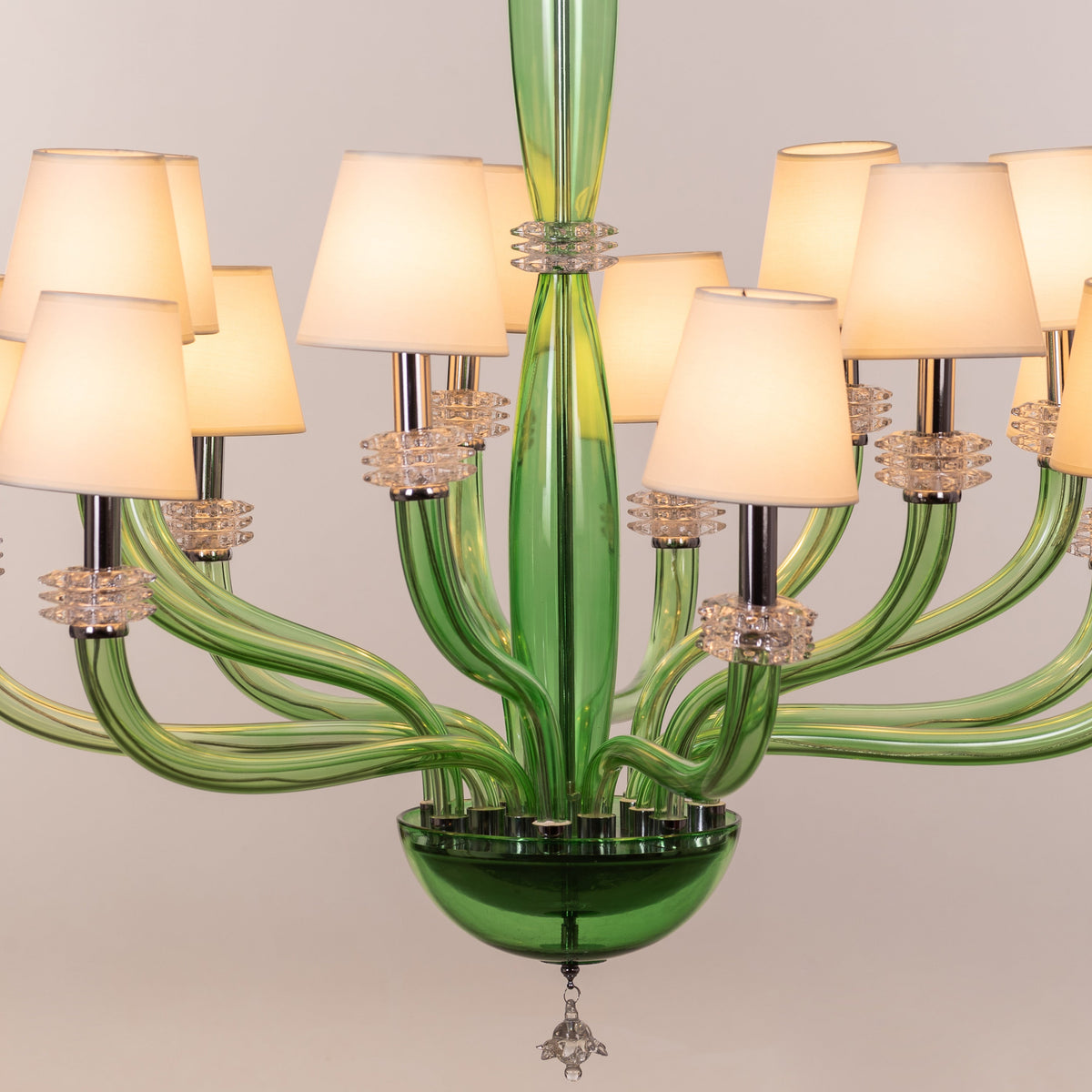 Made In Heaven (Large, Green, White) Glass Chandelier