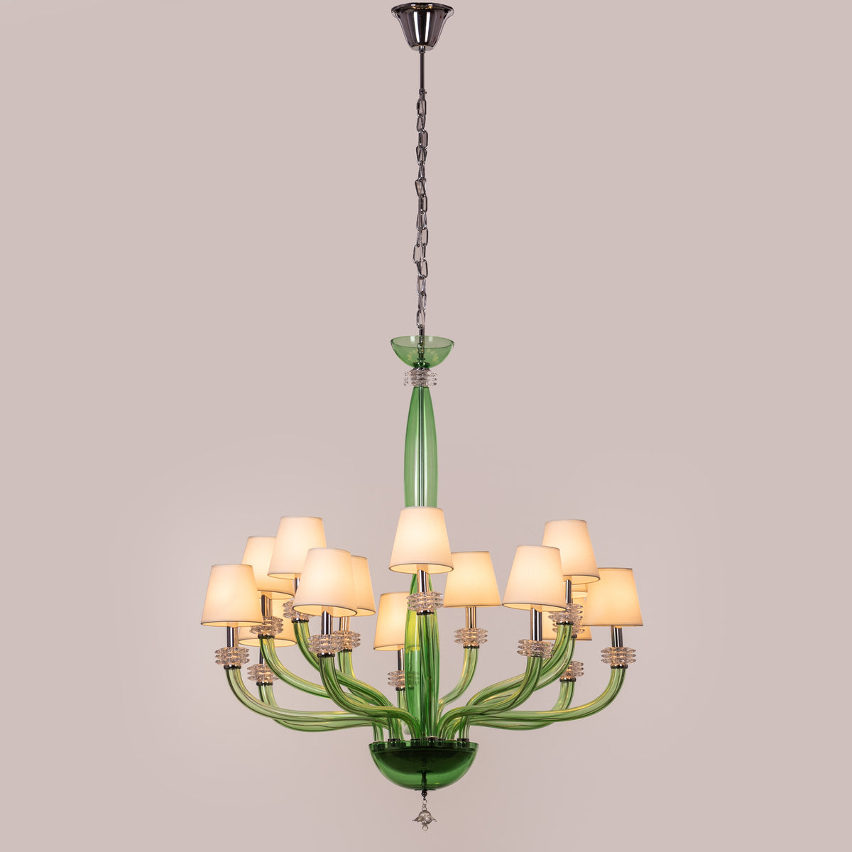 Made In Heaven (Large, Green, White) Glass Chandelier
