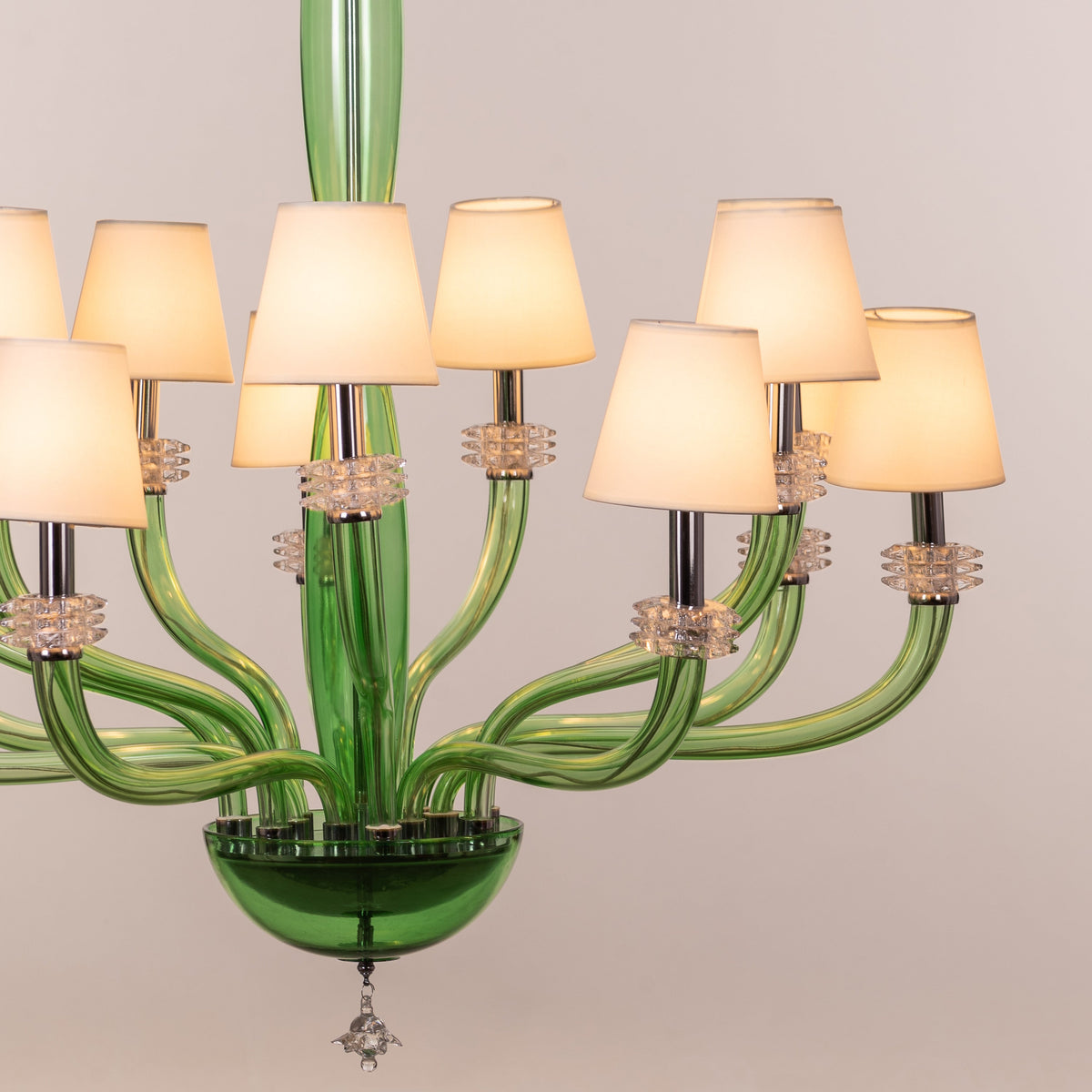 Made In Heaven (Large, Green, White) Glass Chandelier
