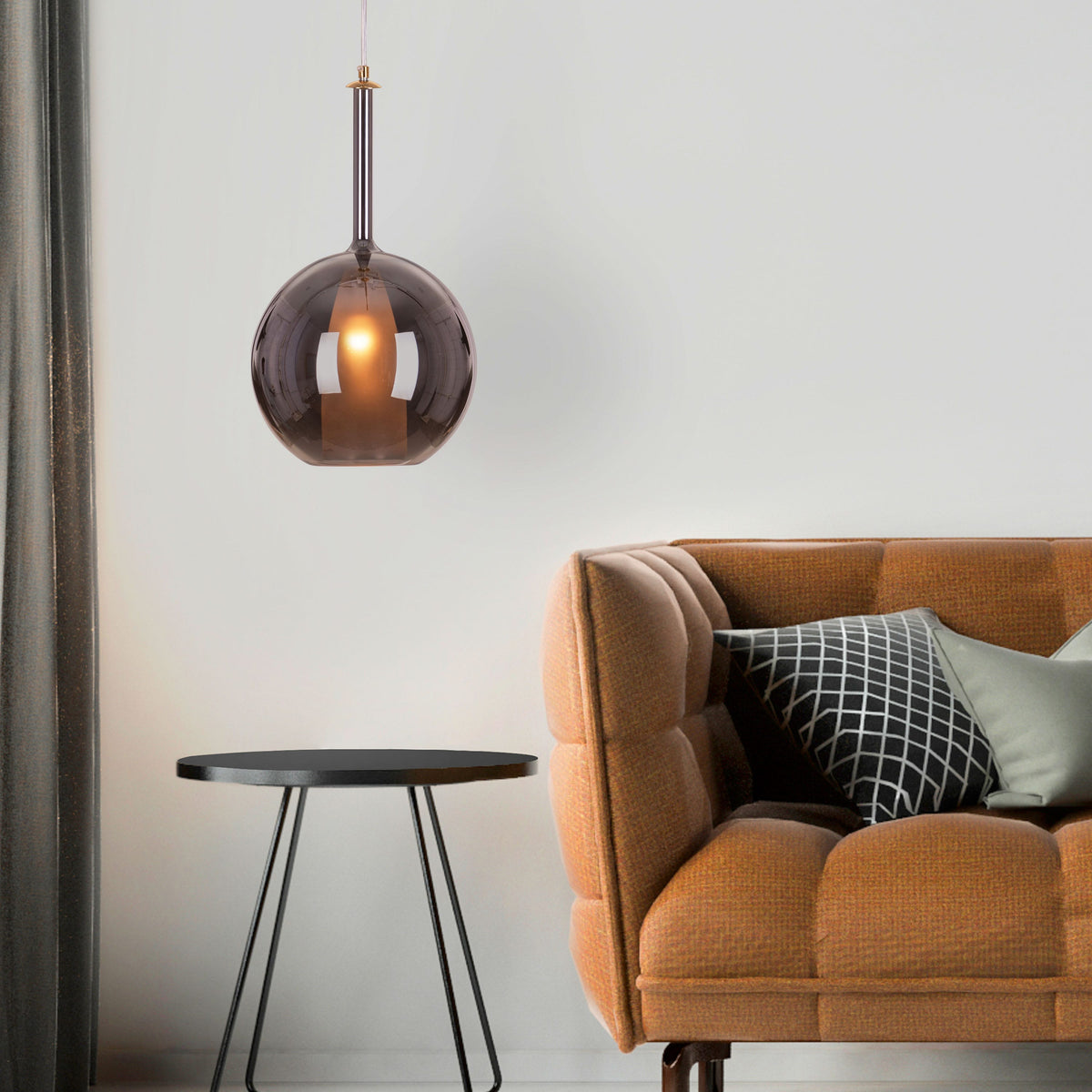 First Sign (Smokey Grey) Glass Pendant Light