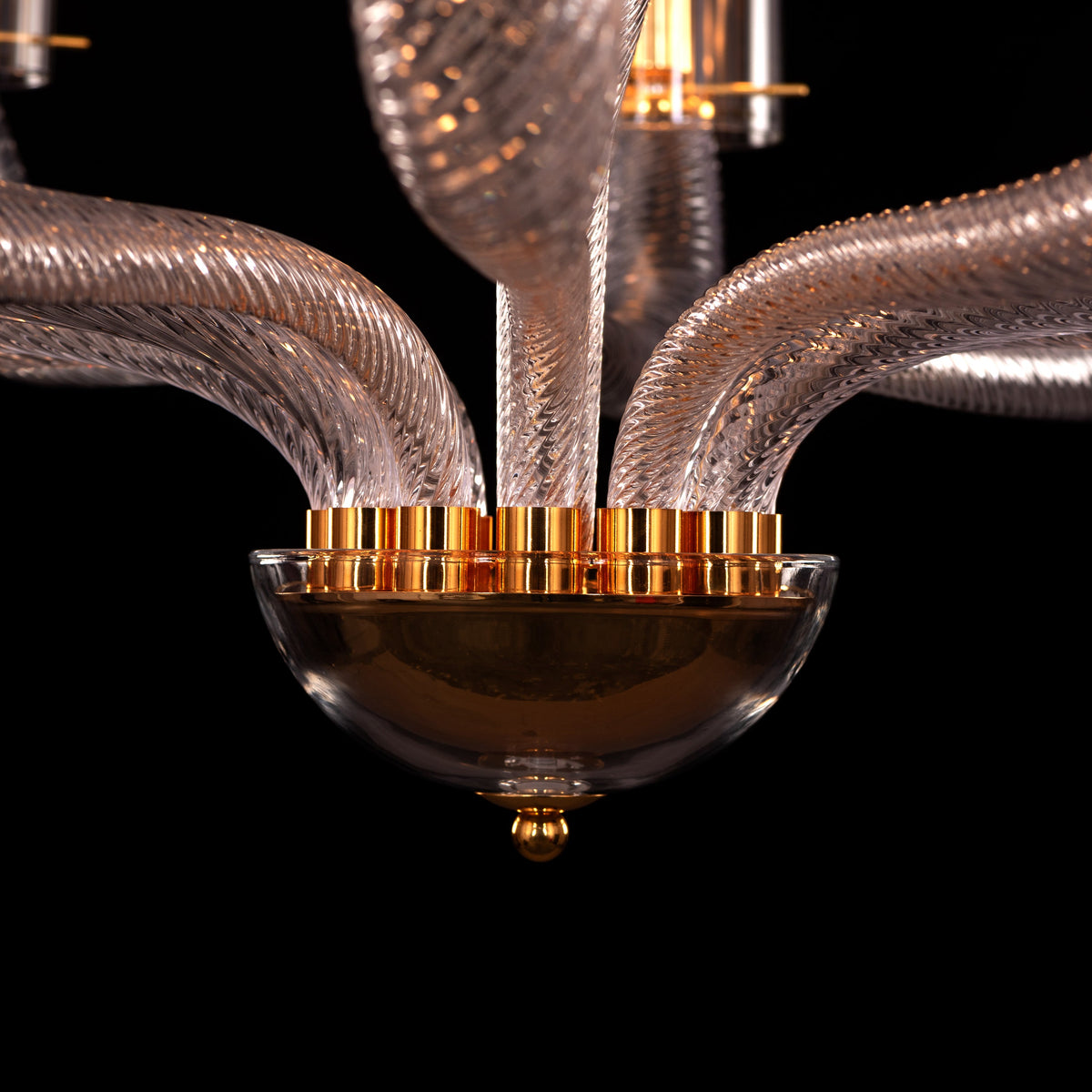 Midnight In Paris (Large, Gold) Glass Chandelier