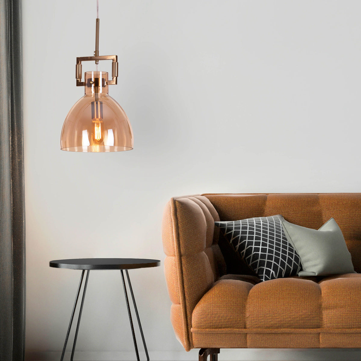 High Hopes (Oval, Amber) Glass pendant Light