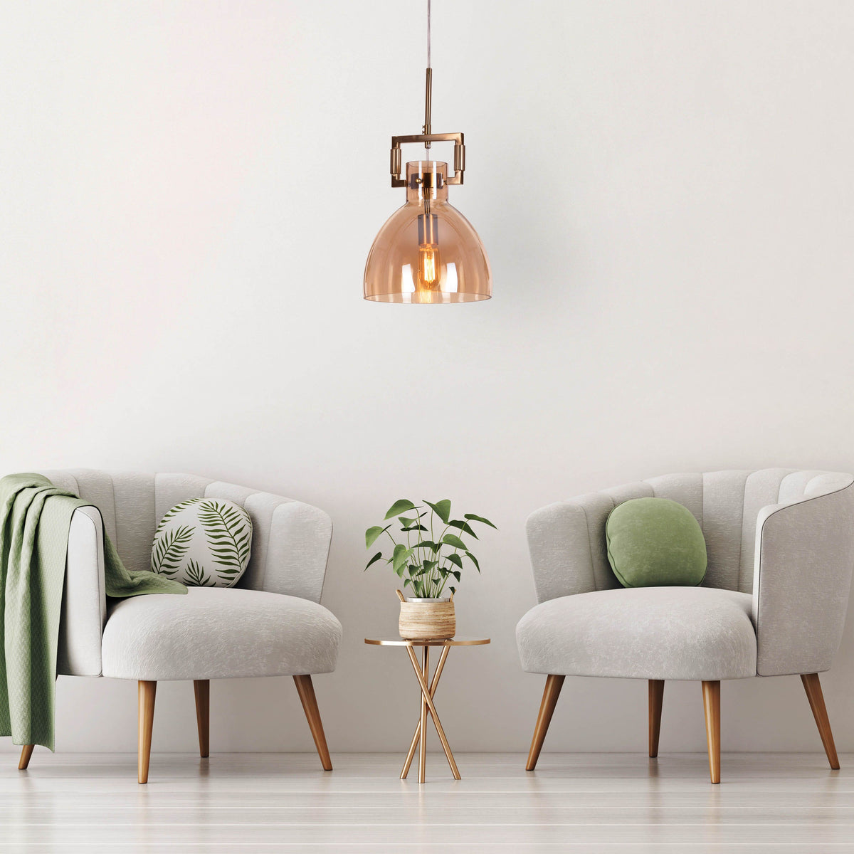 High Hopes (Oval, Amber) Glass pendant Light