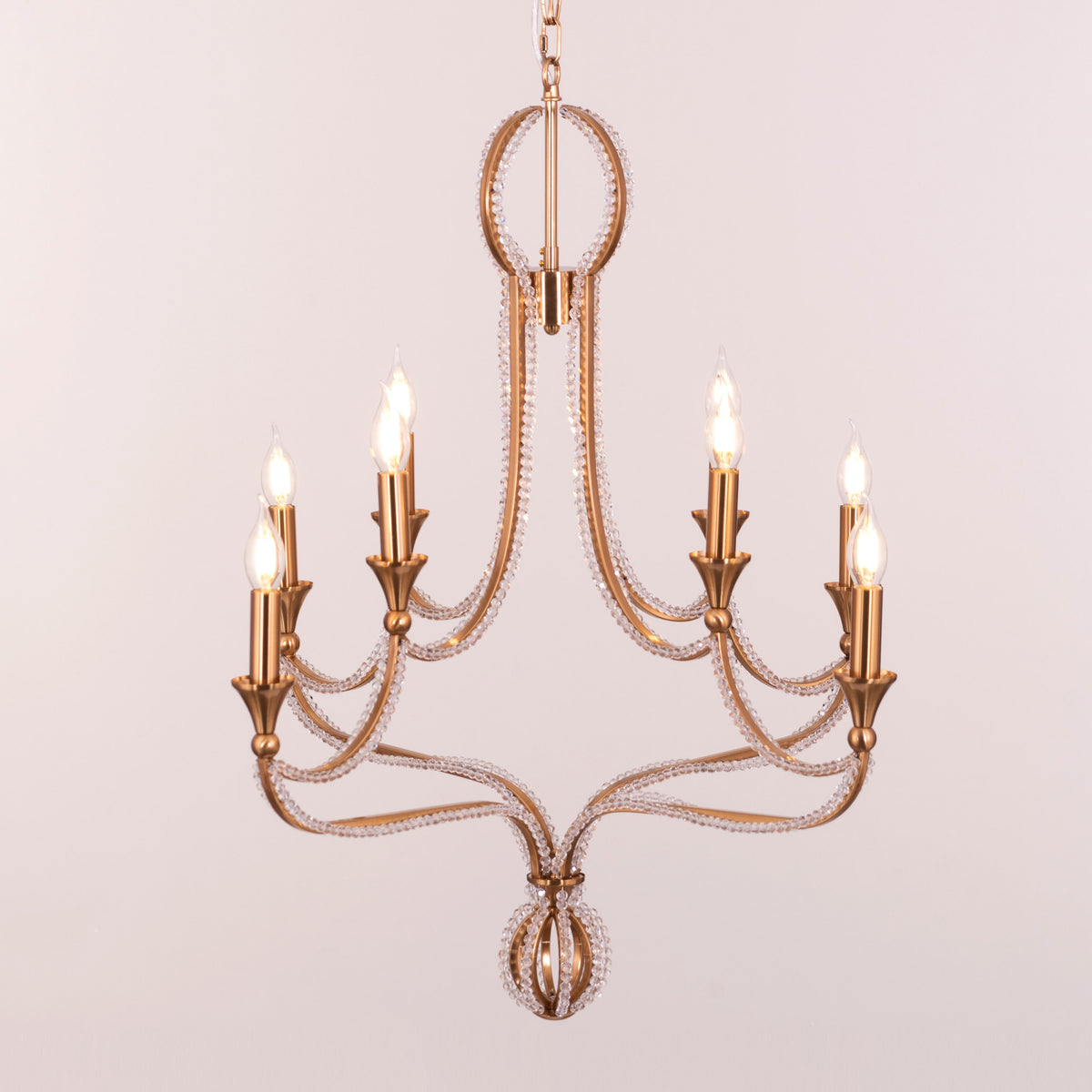 Follow Your Muse (Large, Gold) Crystal Chandelier