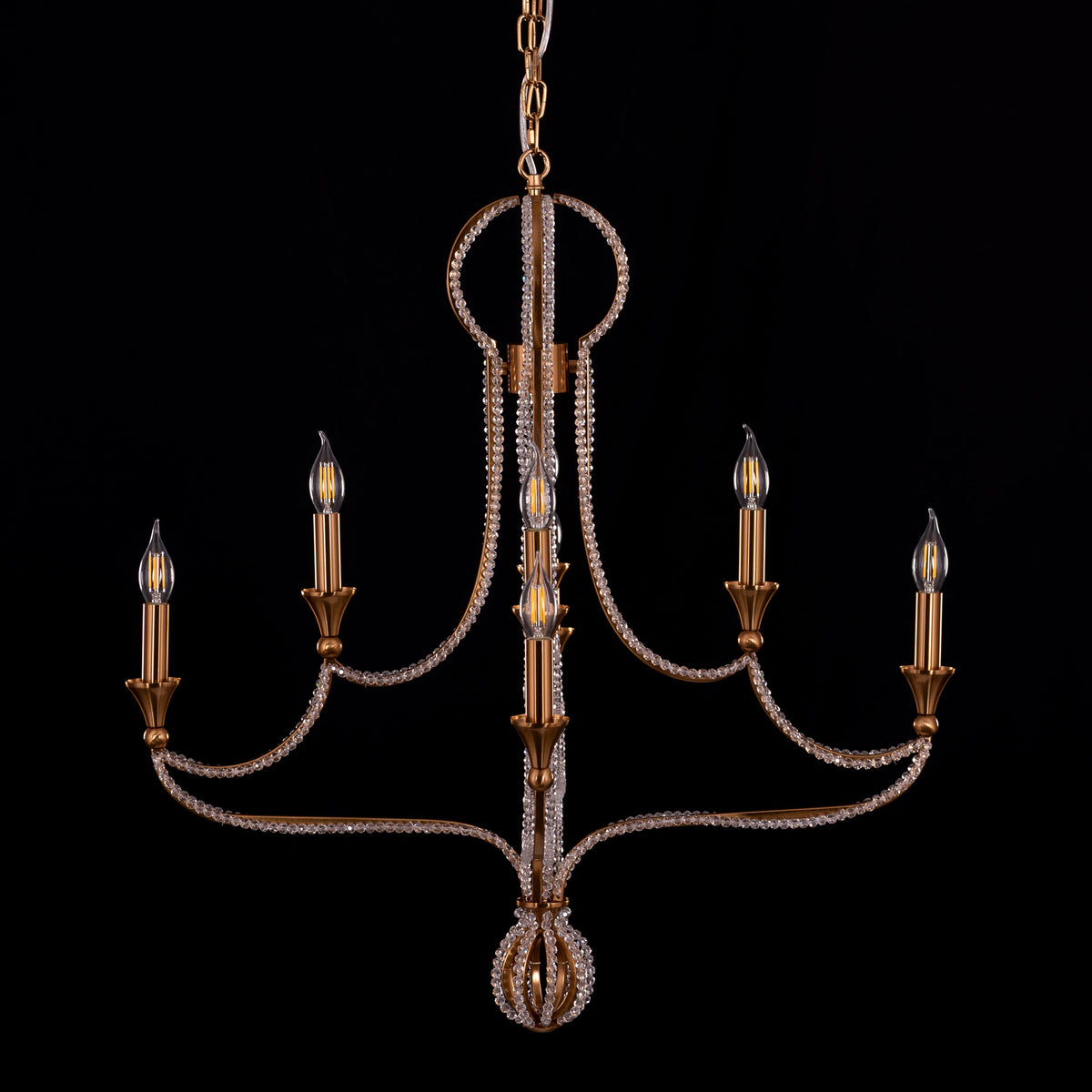 Follow Your Muse (Large, Gold) Crystal Chandelier