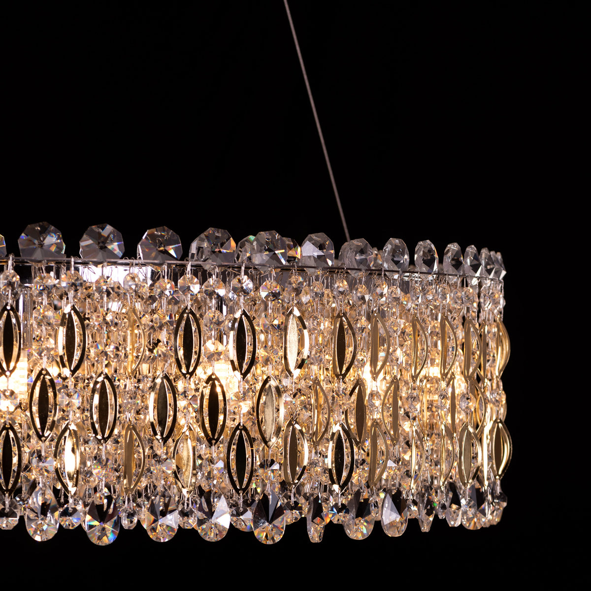 Shooting Star (Gold) Crystal Chandelier