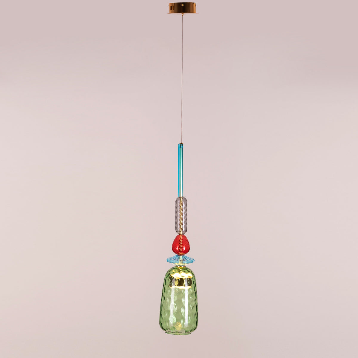 Forbidden Fruit (Green, Built-In LED) Glass Pendant Light