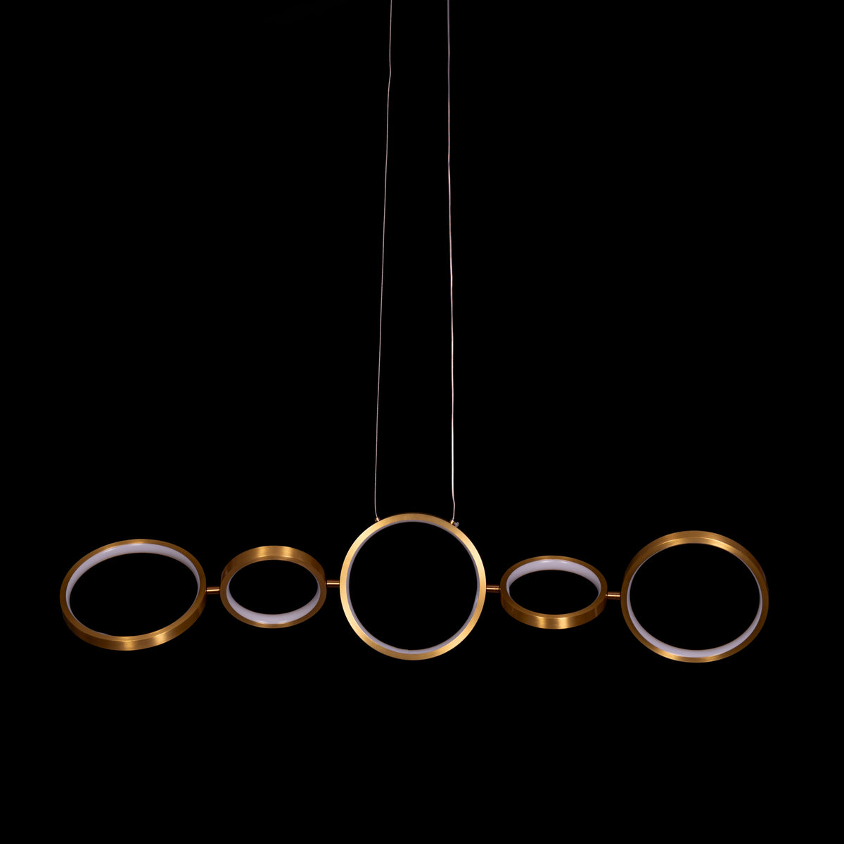 How We Play (Large, Gold, Dimmable LED with Remote Control) Chandelier